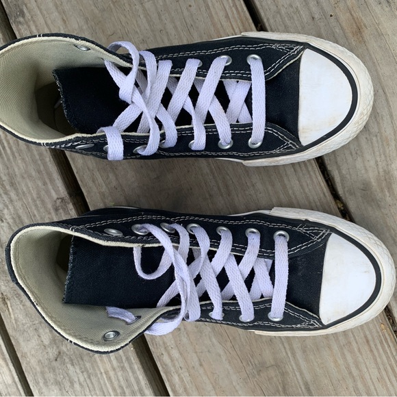 CONVERSE ALL STAR Chuck Taylor Youth Size US 2 EUR 33.5 Black Sneakers - Picture 6 of 8